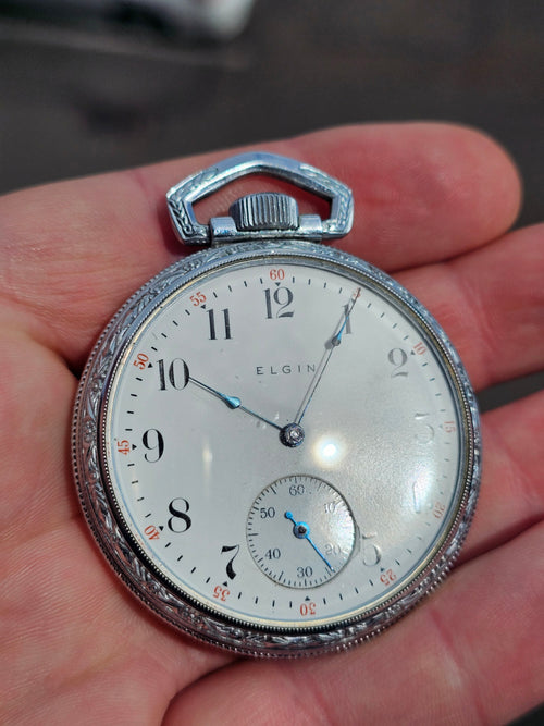 1911 Vintage Elgin Jewel Pocket Watch / Grade 313 / Size 16S SERVICED Keeps Time