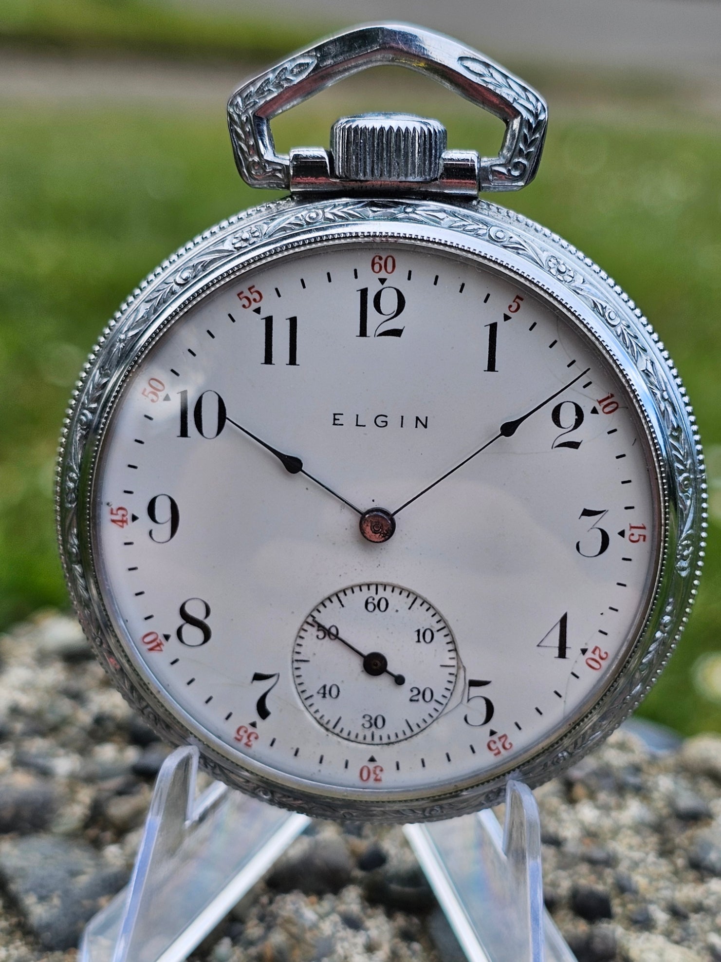 1911 Vintage Elgin Jewel Pocket Watch / Grade 313 / Size 16S SERVICED Keeps Time