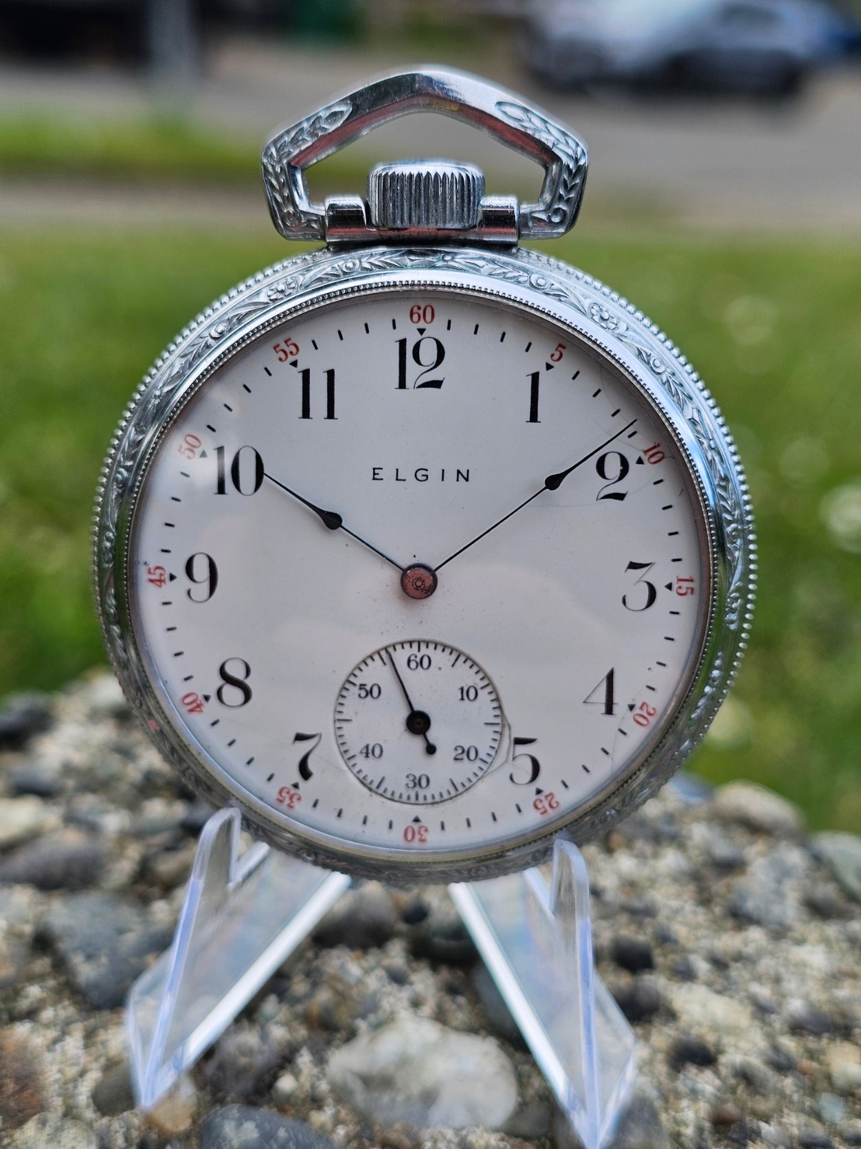 1911 Vintage Elgin Jewel Pocket Watch / Grade 313 / Size 16S SERVICED Keeps Time