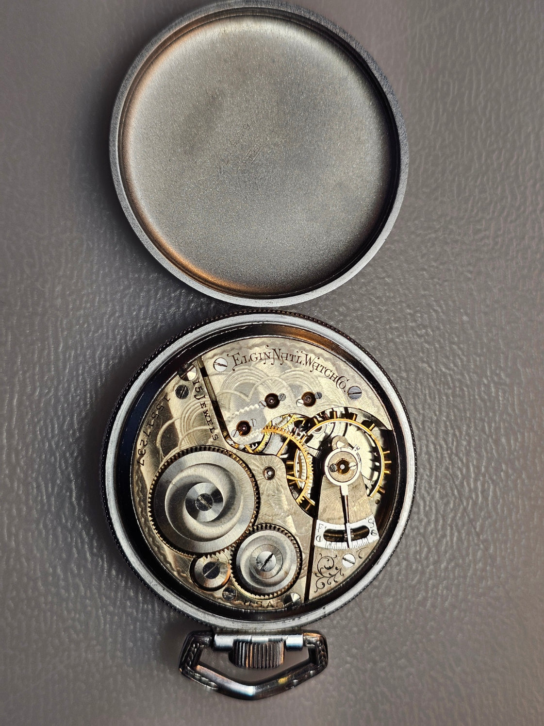 1911 Vintage Elgin Jewel Pocket Watch / Grade 313 / Size 16S SERVICED Keeps Time