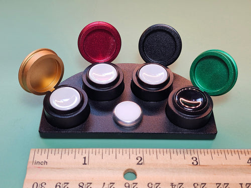 4 Pot Oil Stand, Die Cast, Ceramic Reservoirs